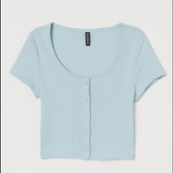 Light Blue Jersey Top